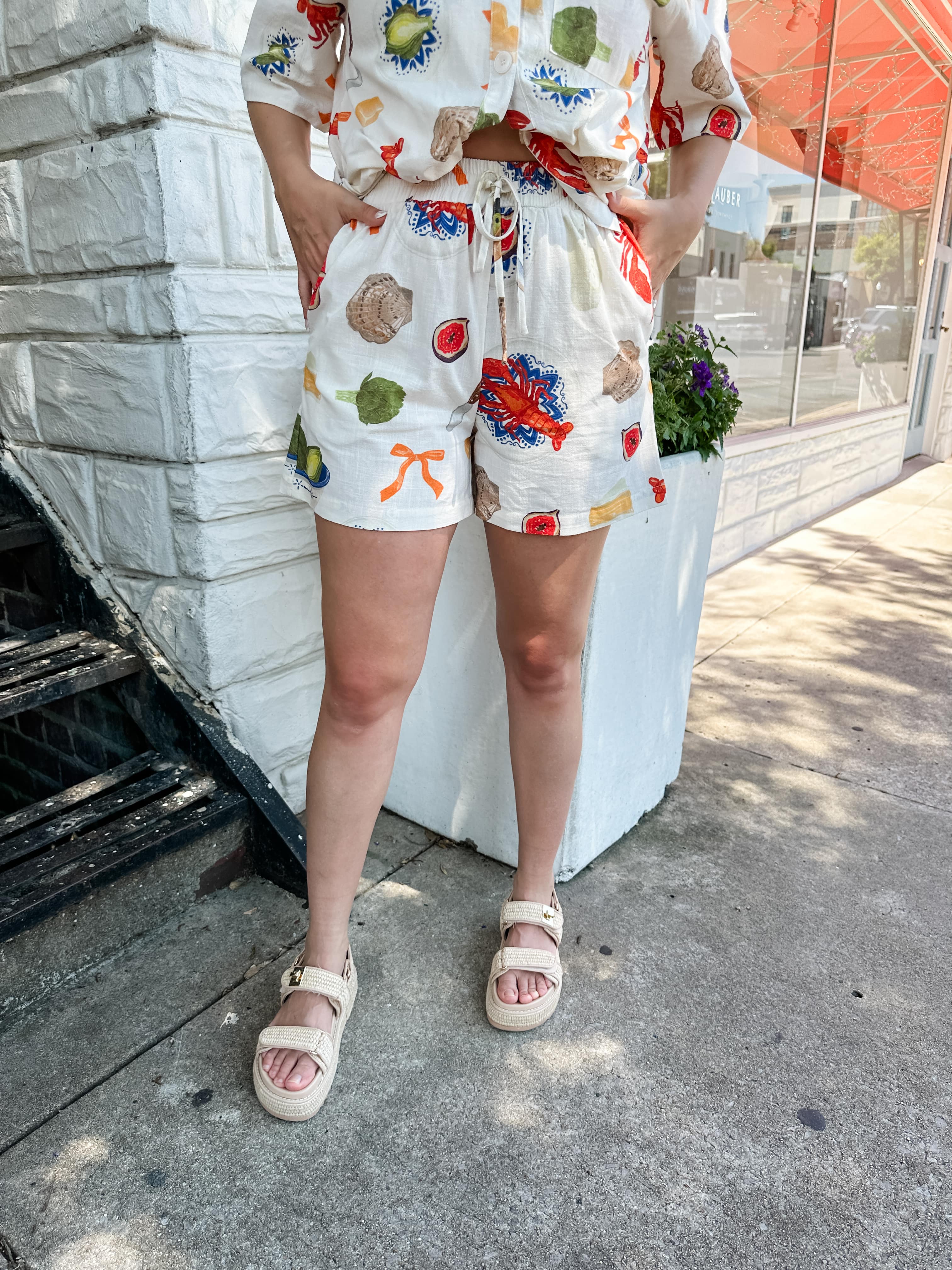 Lobster Print Set Shorts