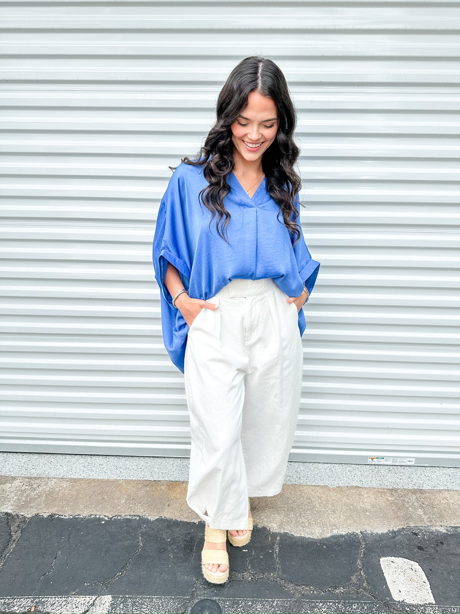 White Denim Barrel Pant