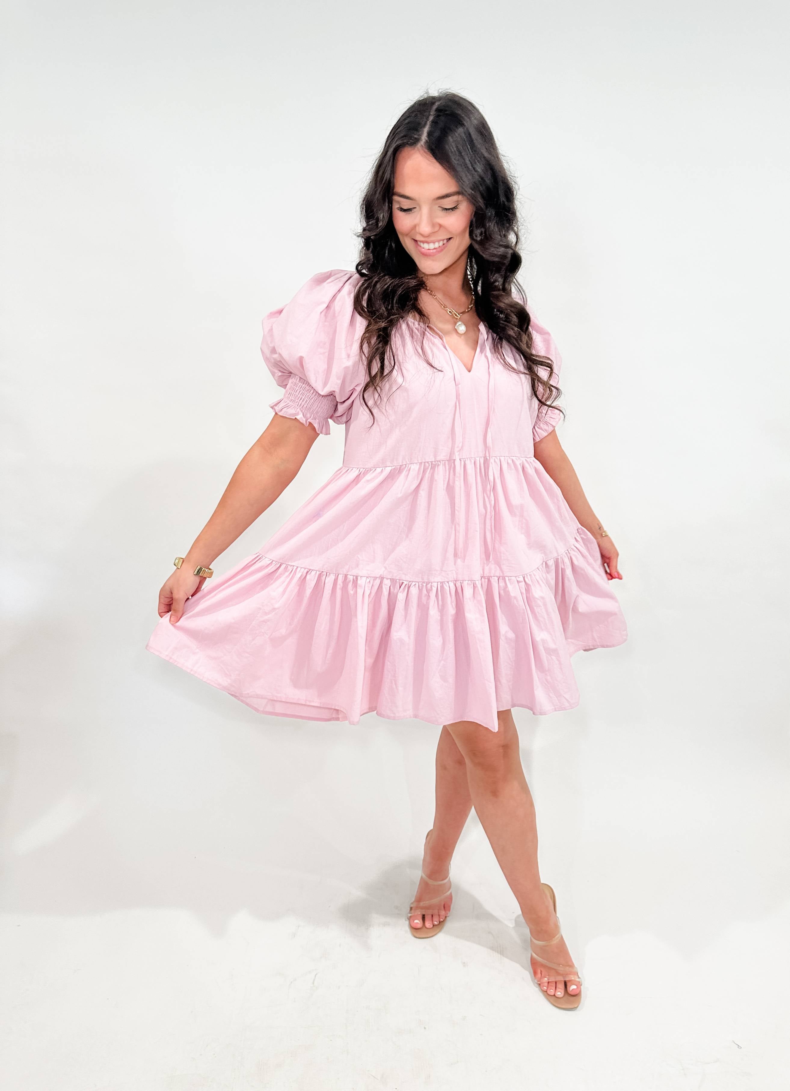 Tiered Puff Sleeve Dress