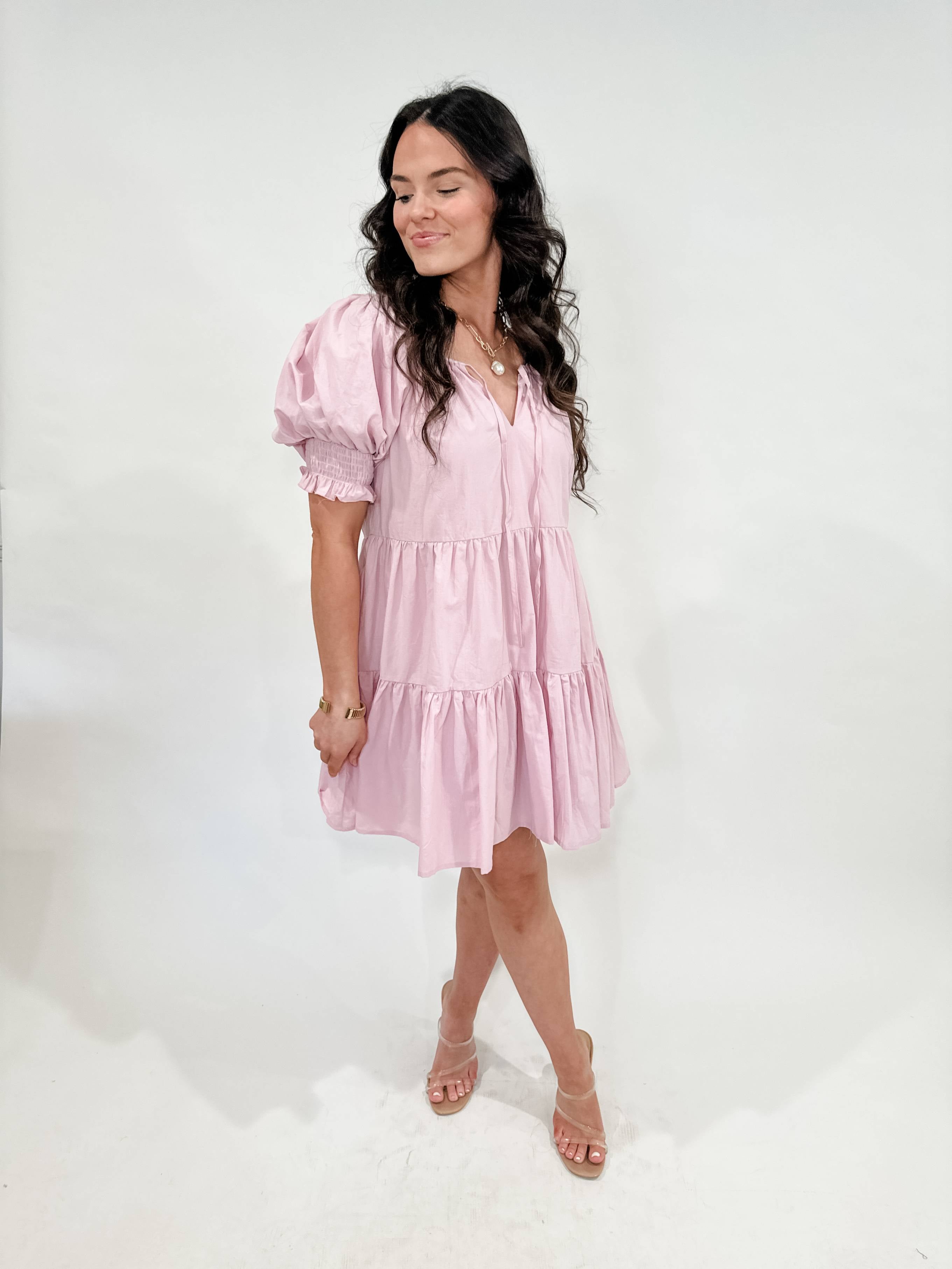 Tiered Puff Sleeve Dress