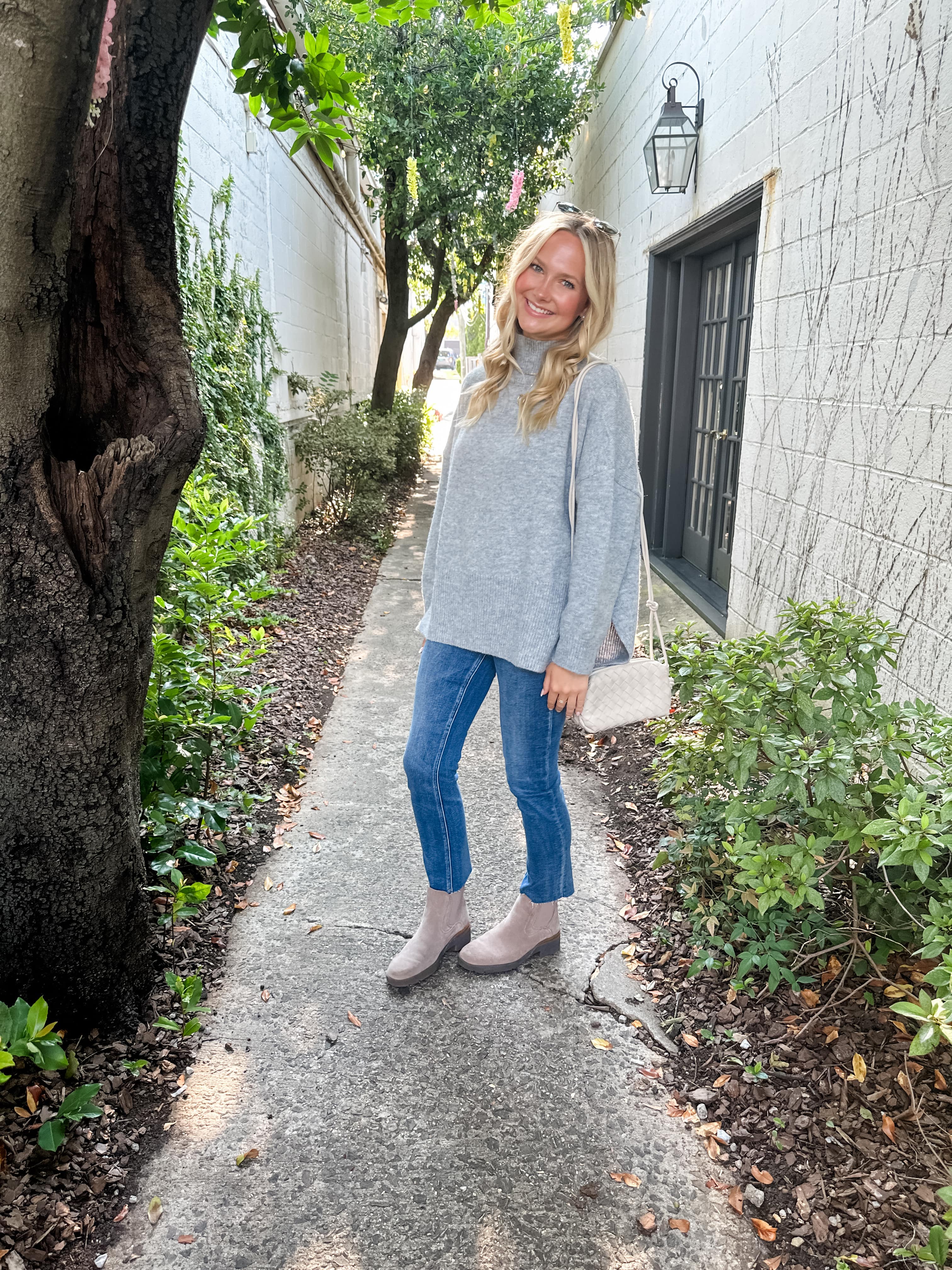 Mock Neck Tunic Sweater