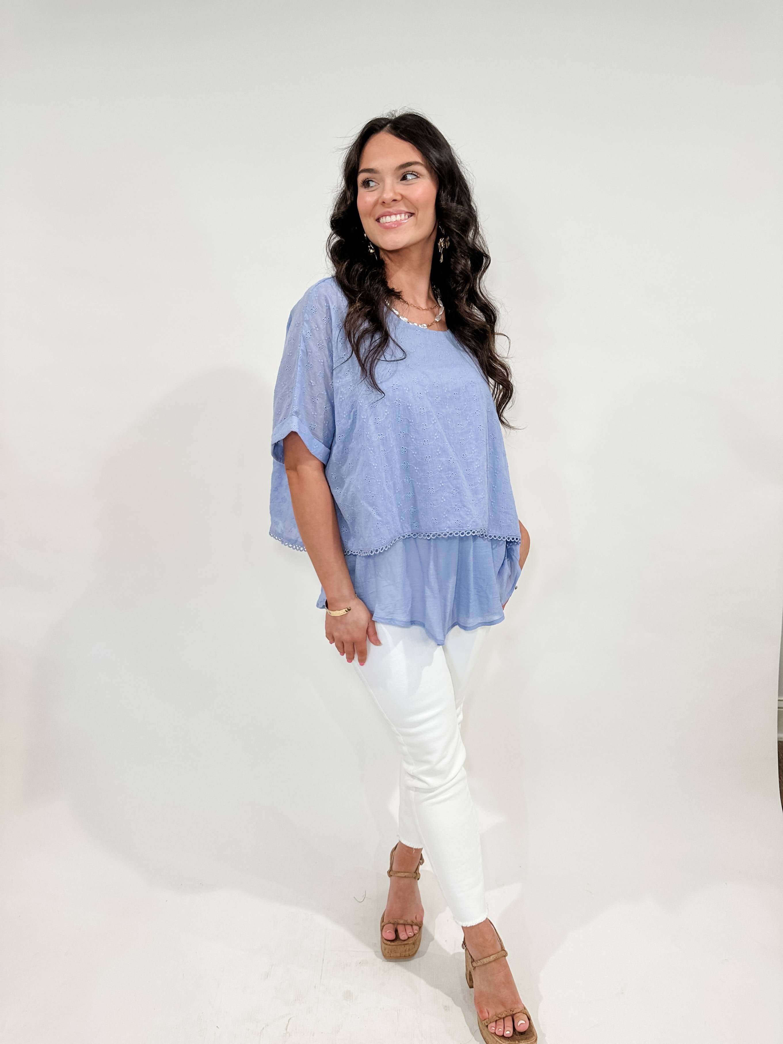 Two Layered Eyelet Top