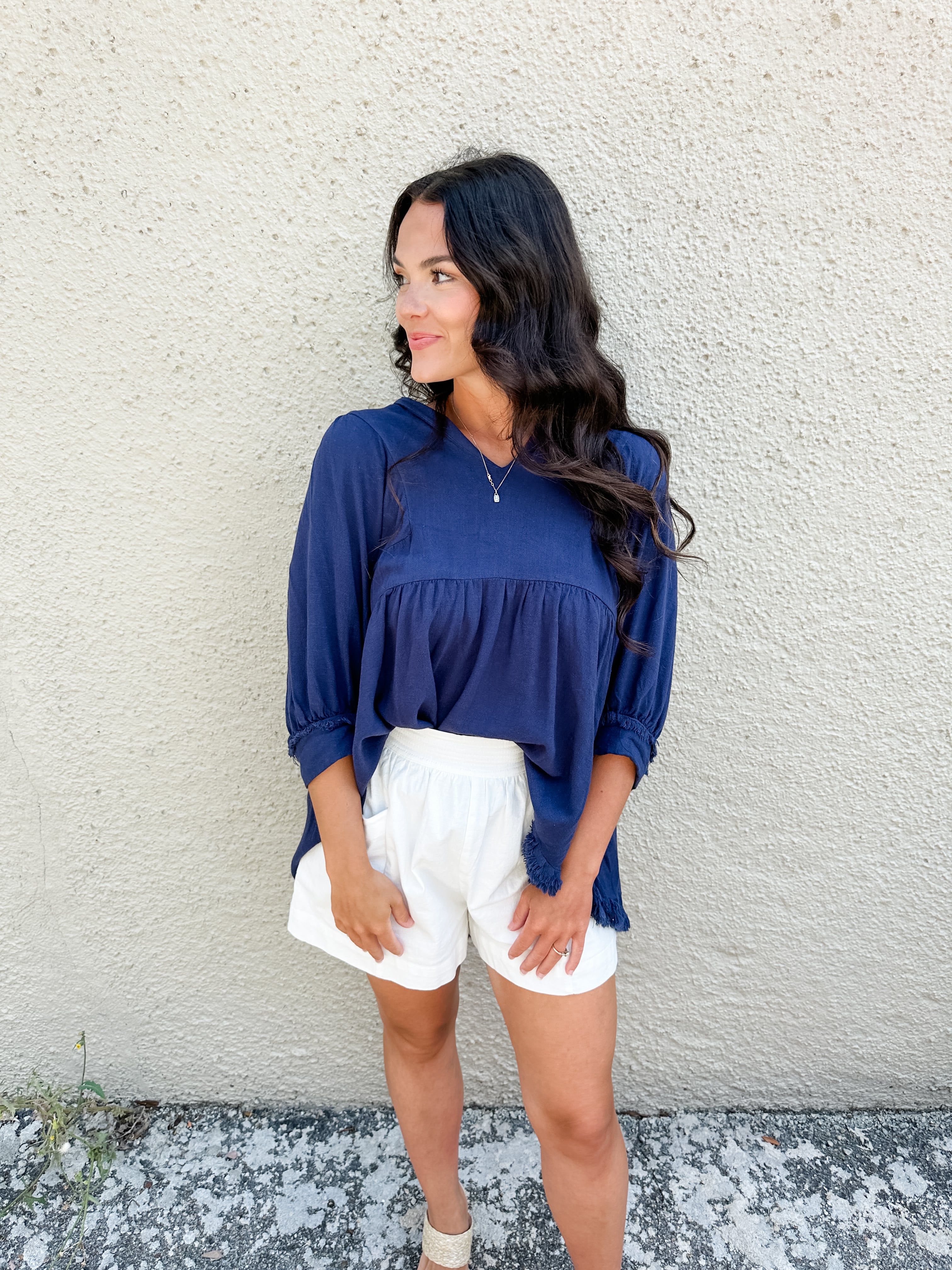 Linen Babydoll Top