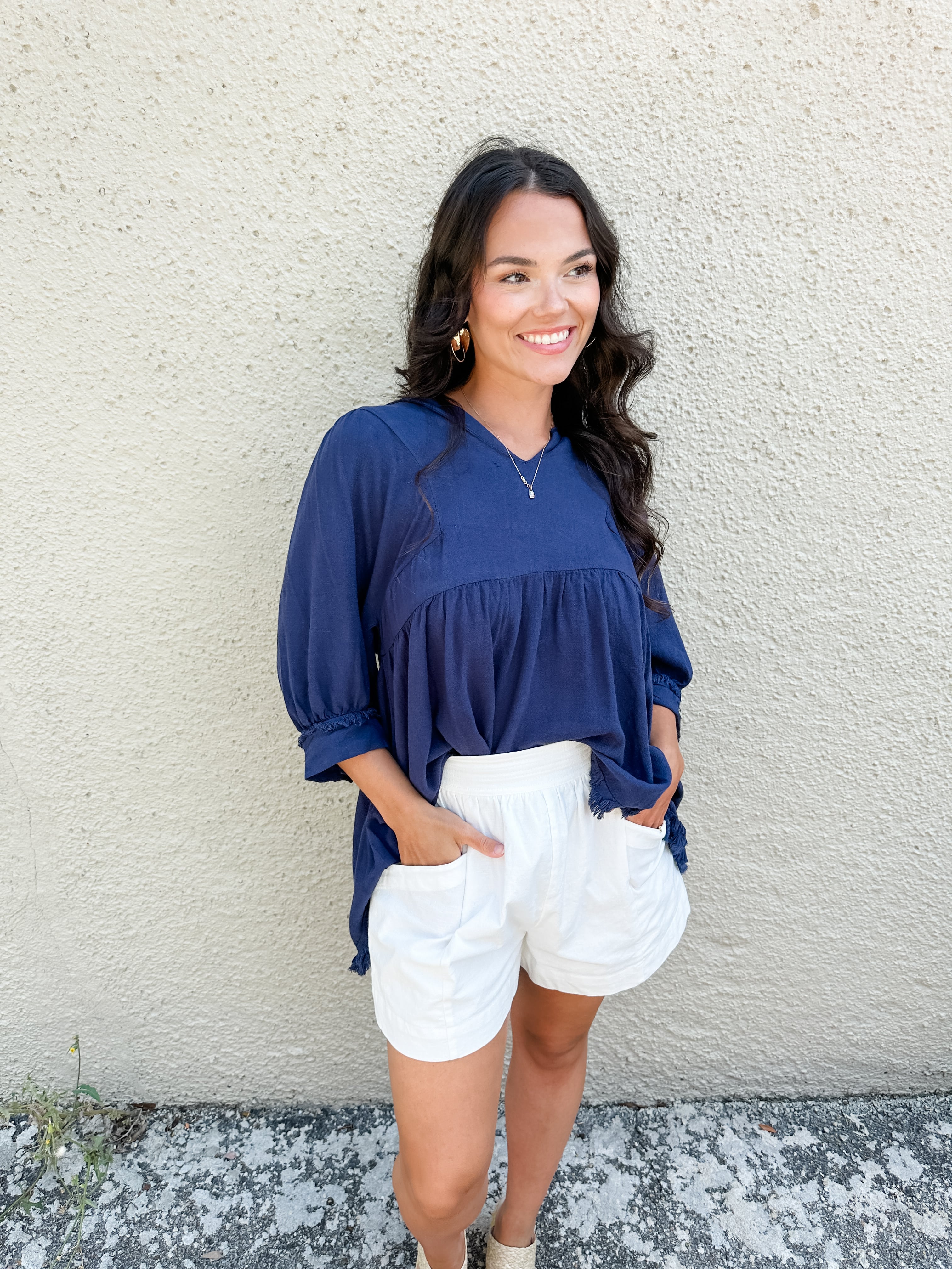 Linen Babydoll Top