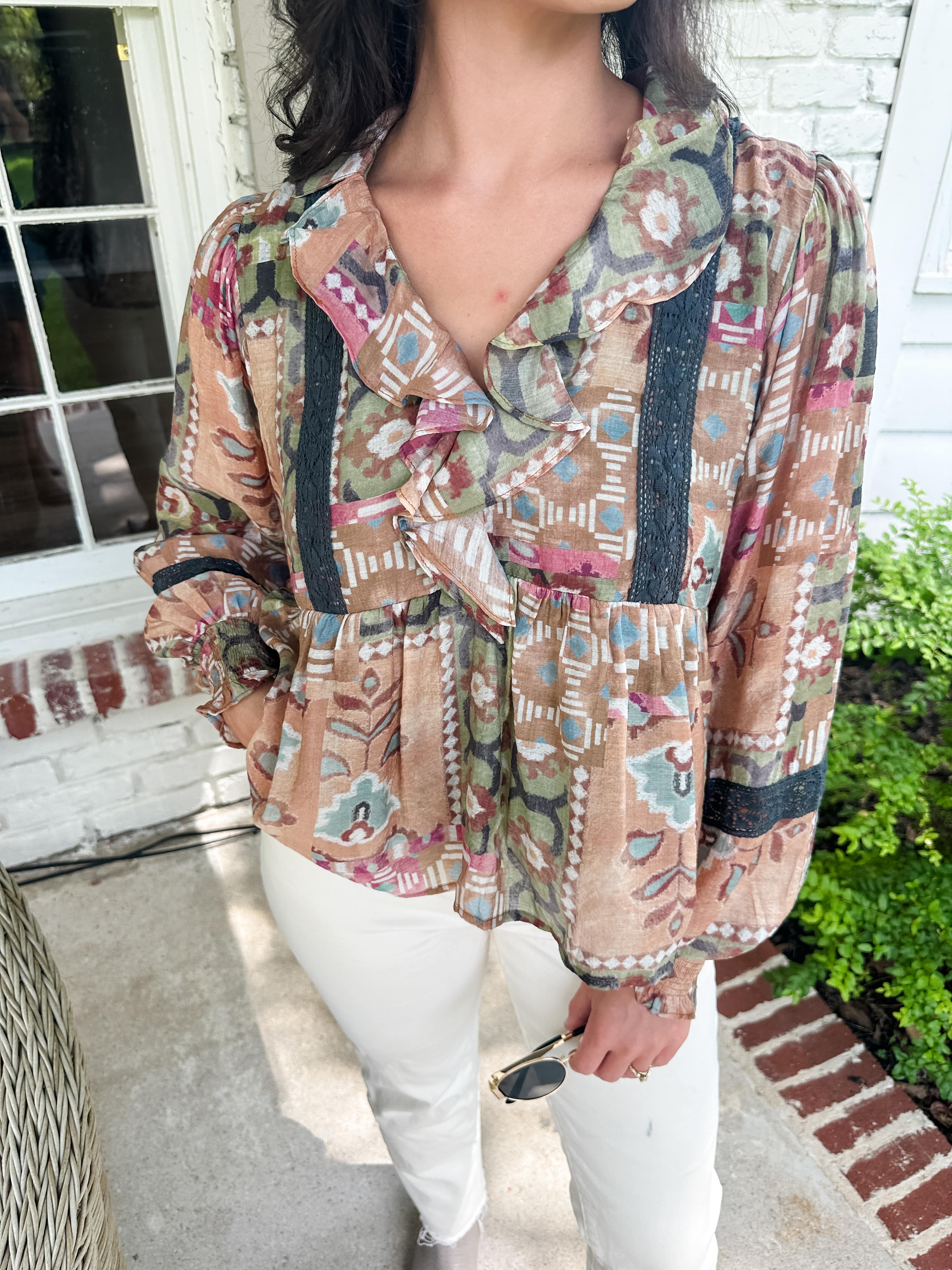 Boho Floral Top