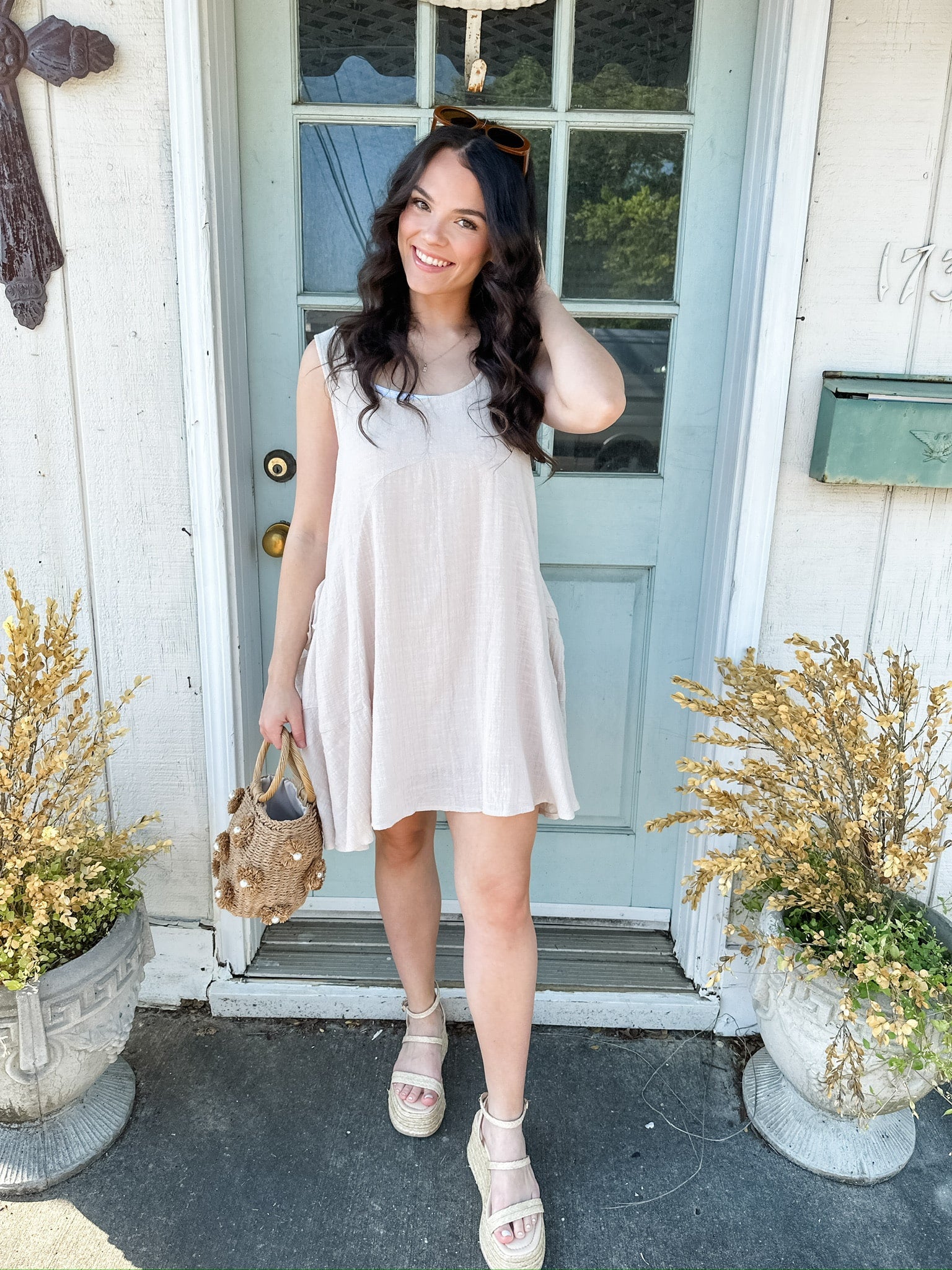 Gauze Swing Tunic Dress