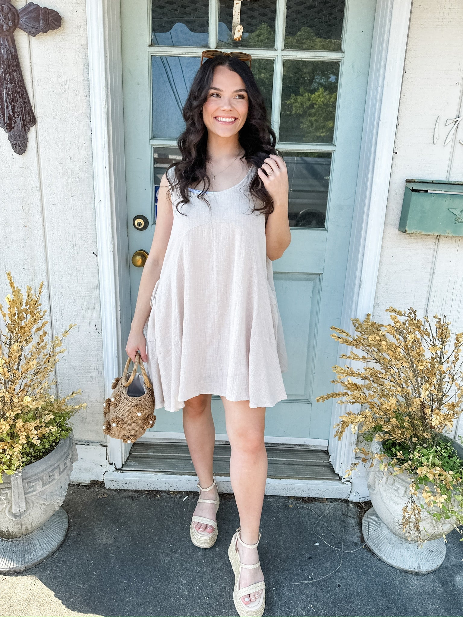 Gauze Swing Tunic Dress