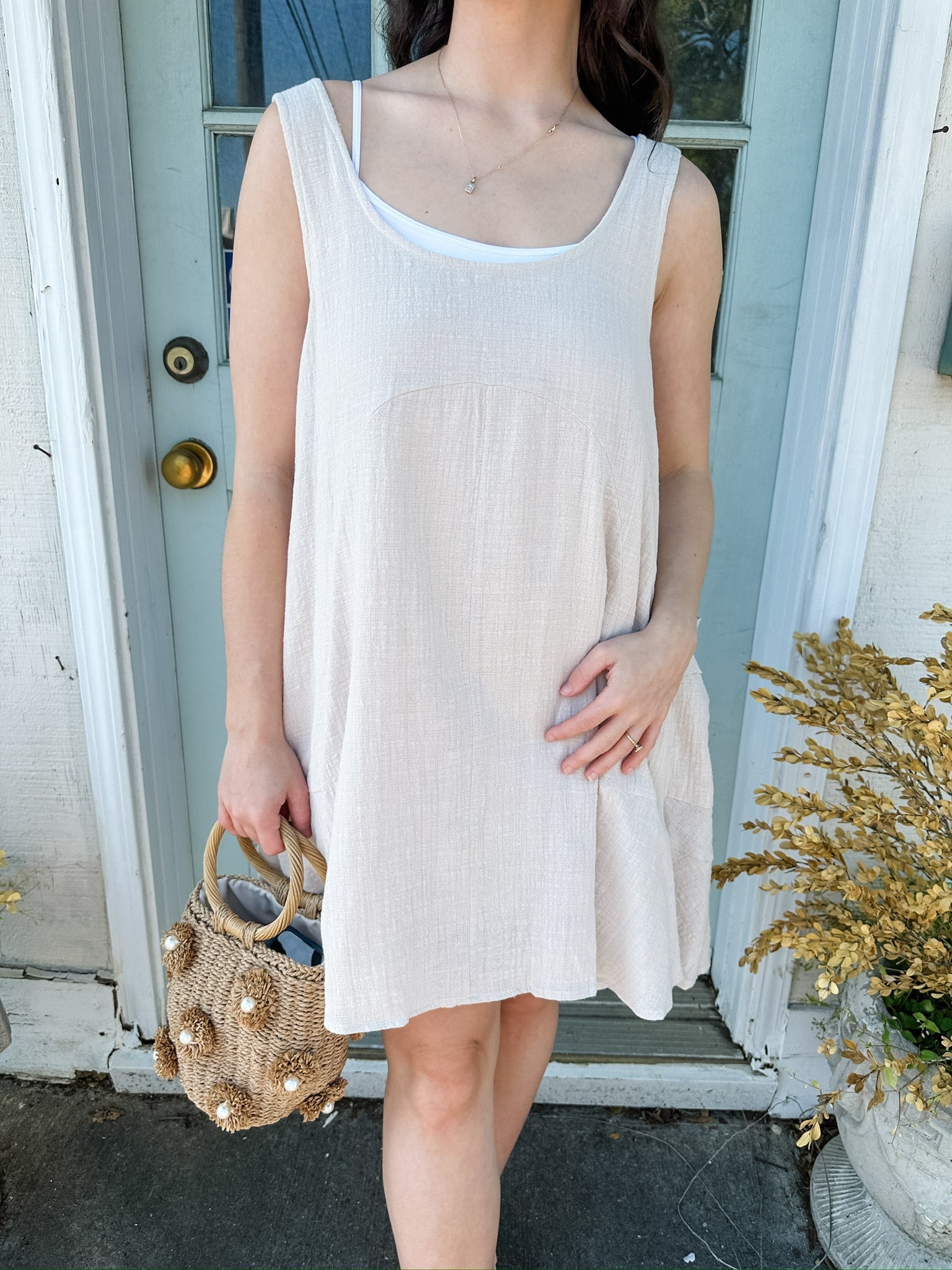 Gauze Swing Tunic Dress