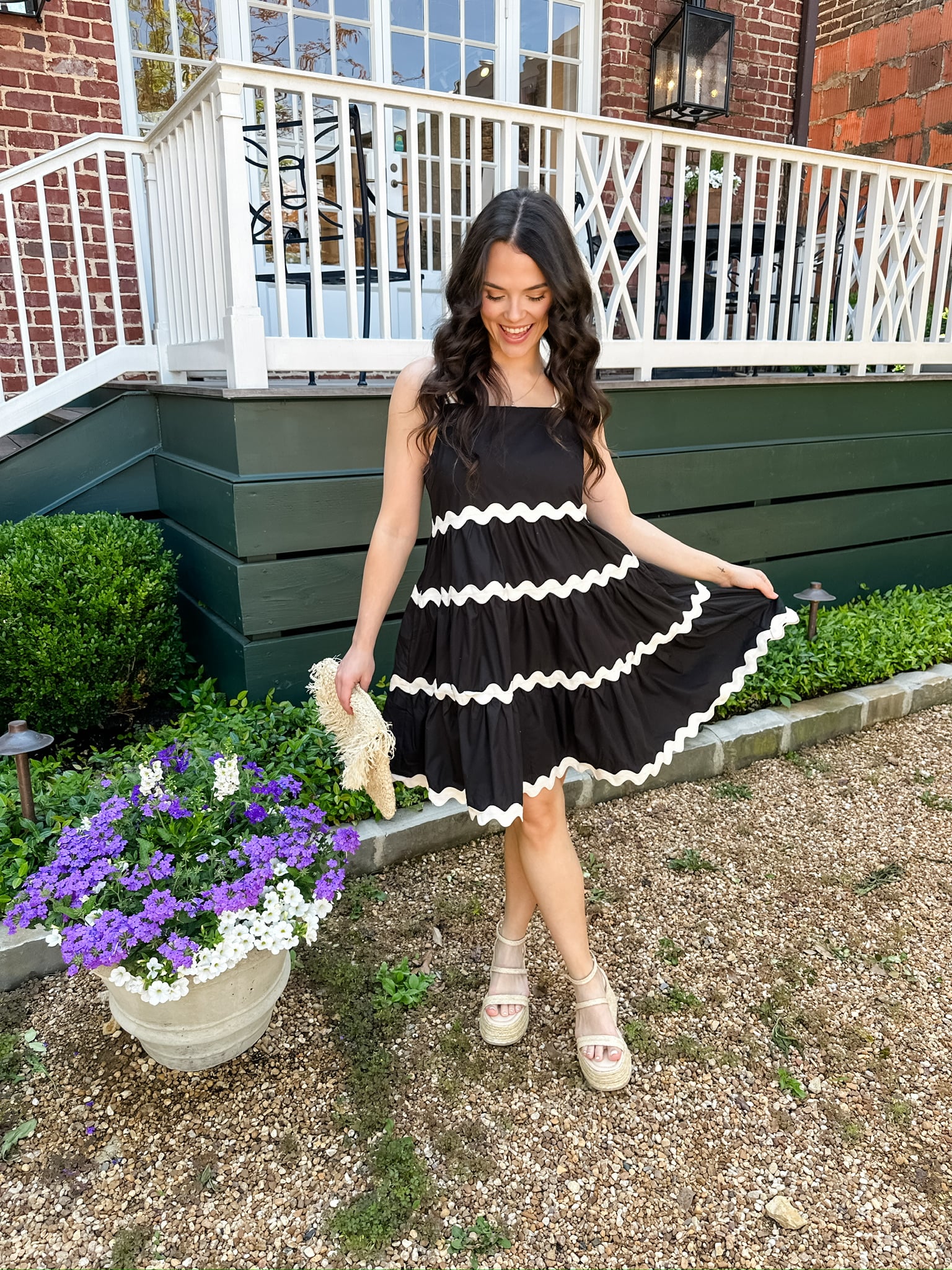 Sleeveless Tiered Ric Rac Dress