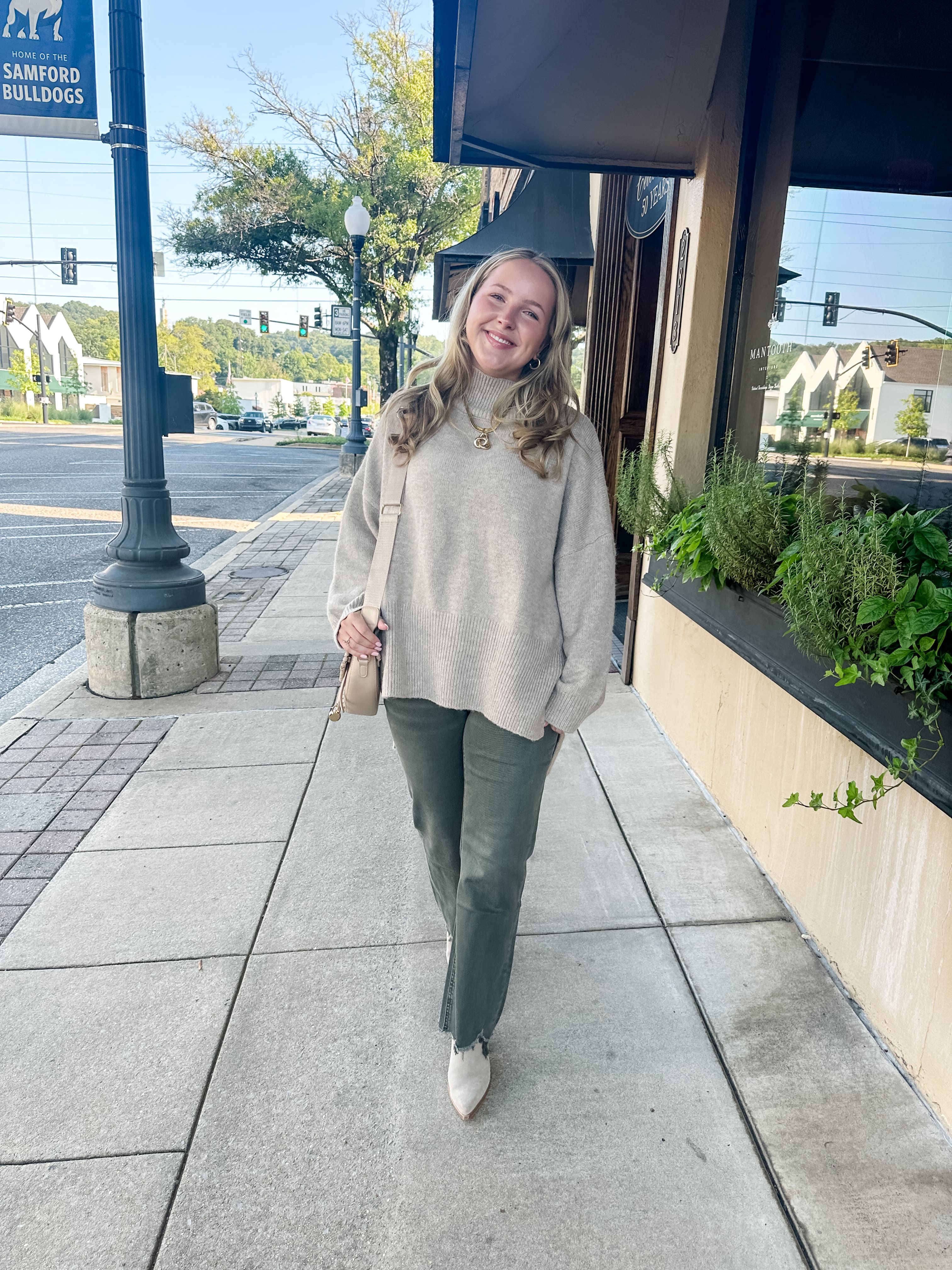 Mock Neck Tunic Sweater