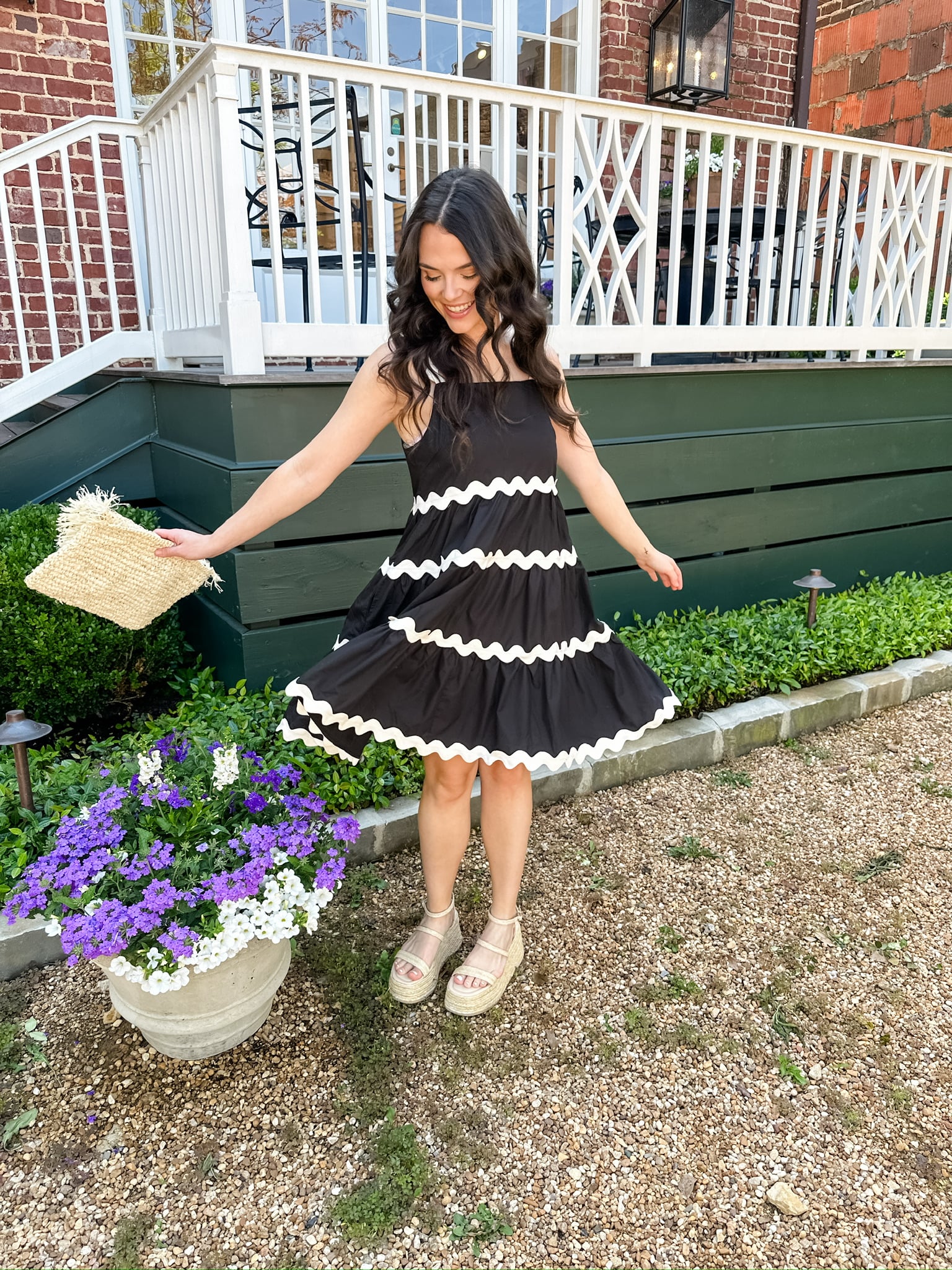 Sleeveless Tiered Ric Rac Dress