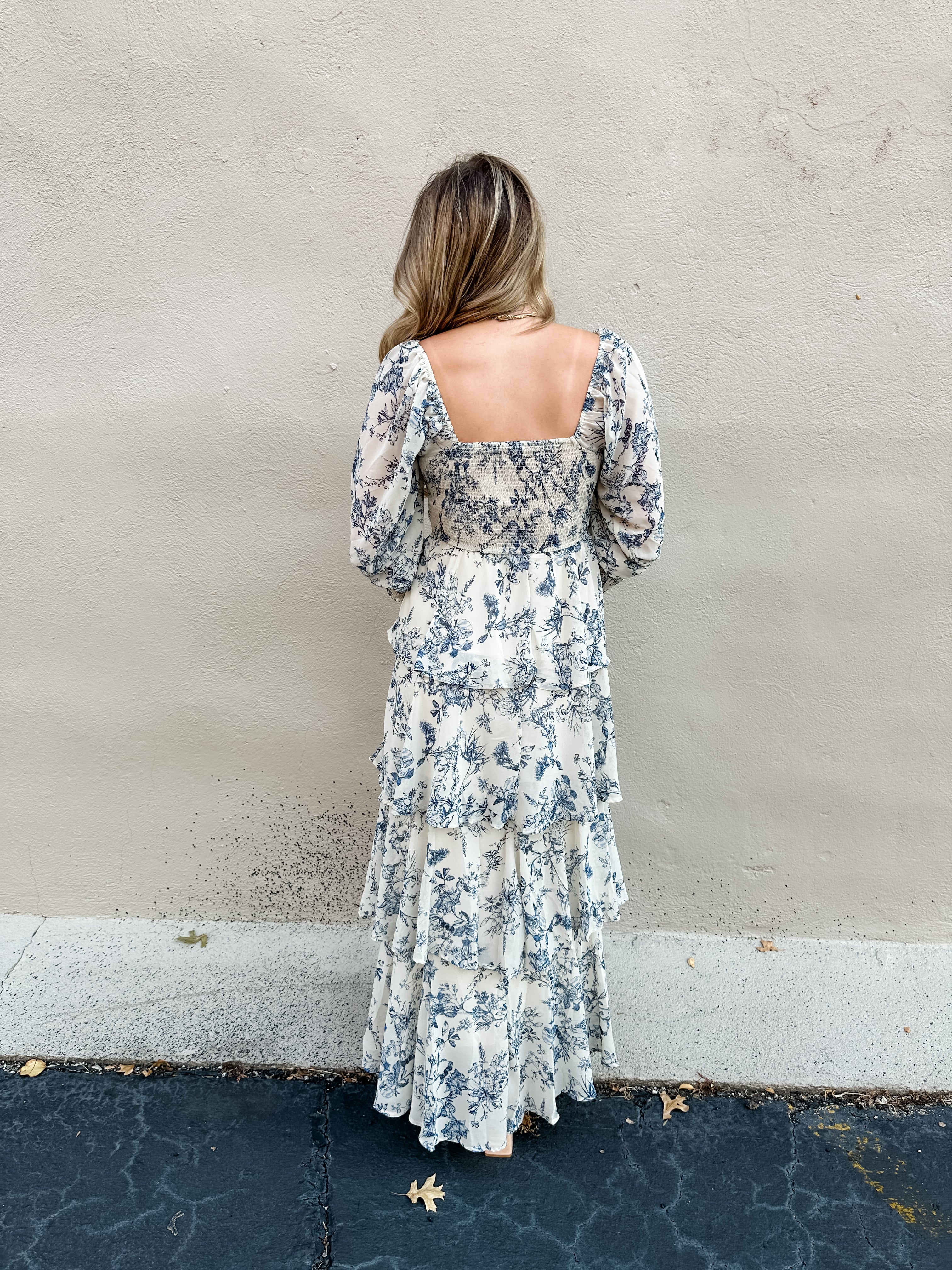 Tiered Floral Ruffle Midi Dress