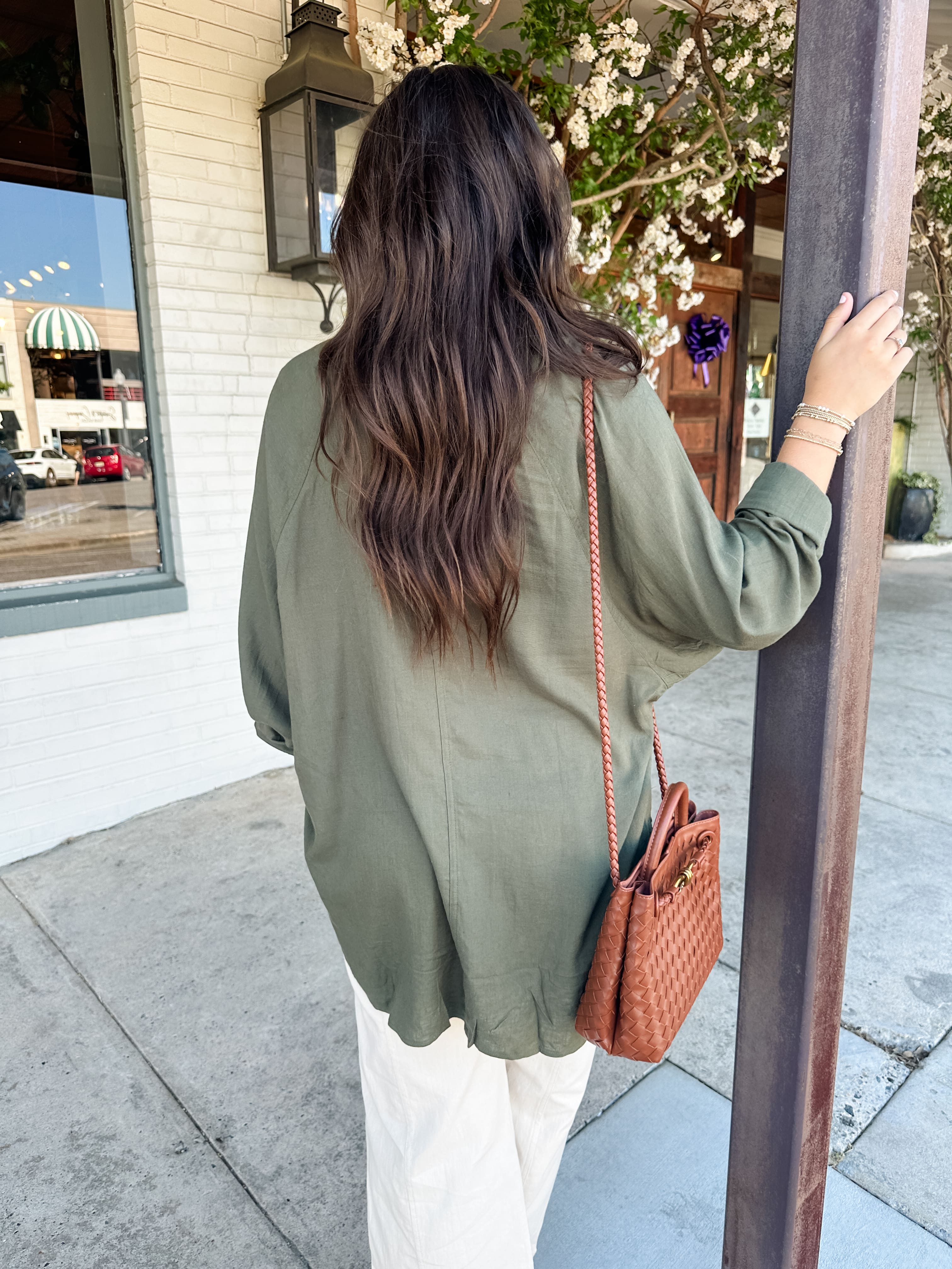 Solid Button Down Top