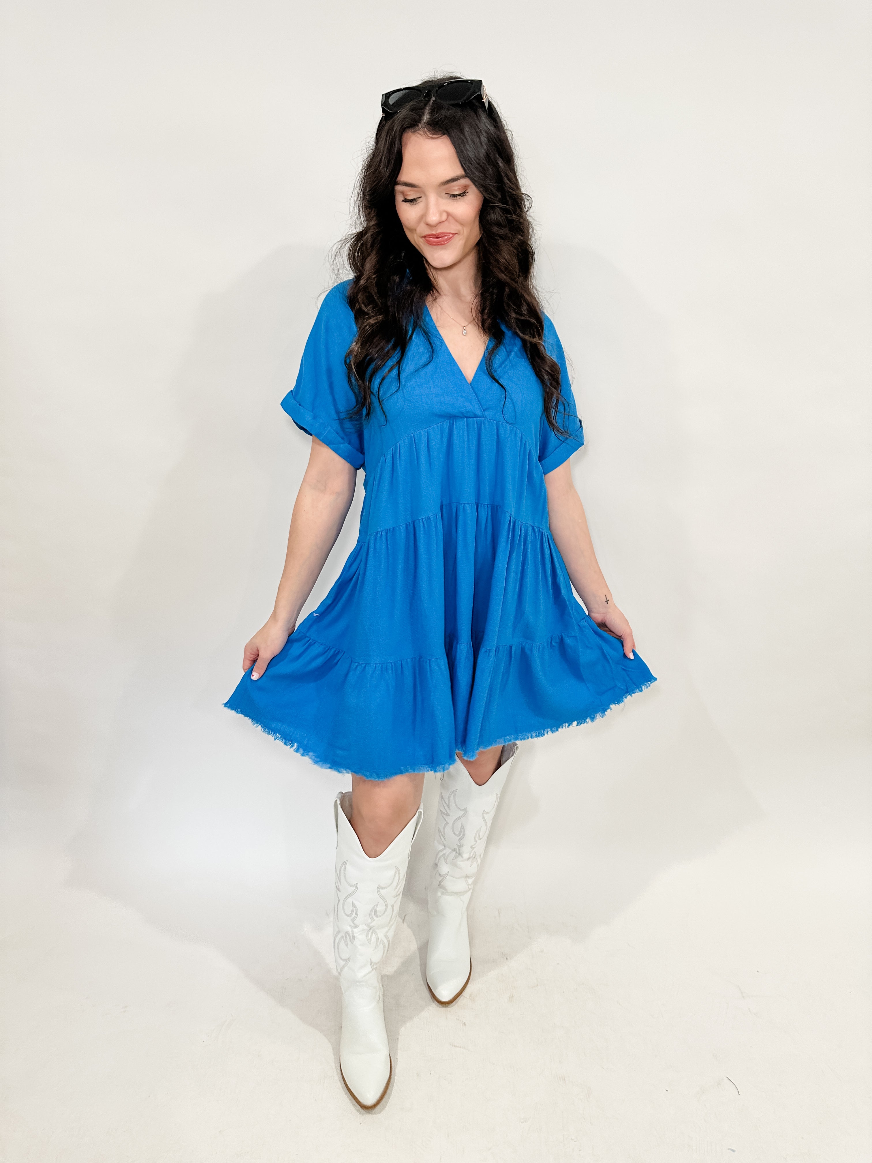 Linen Tiered Dress