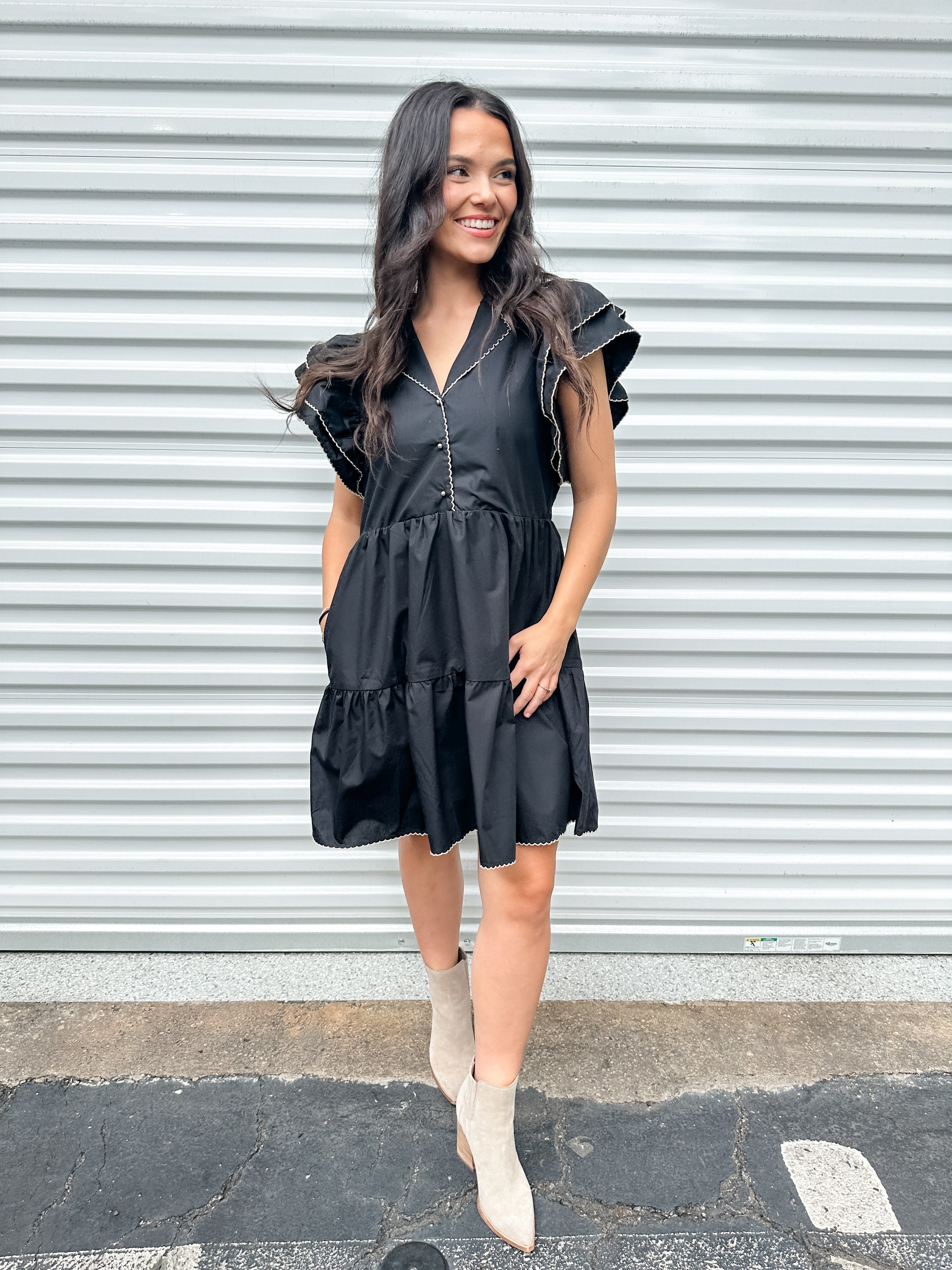 Double Ruffle Stitched Dress