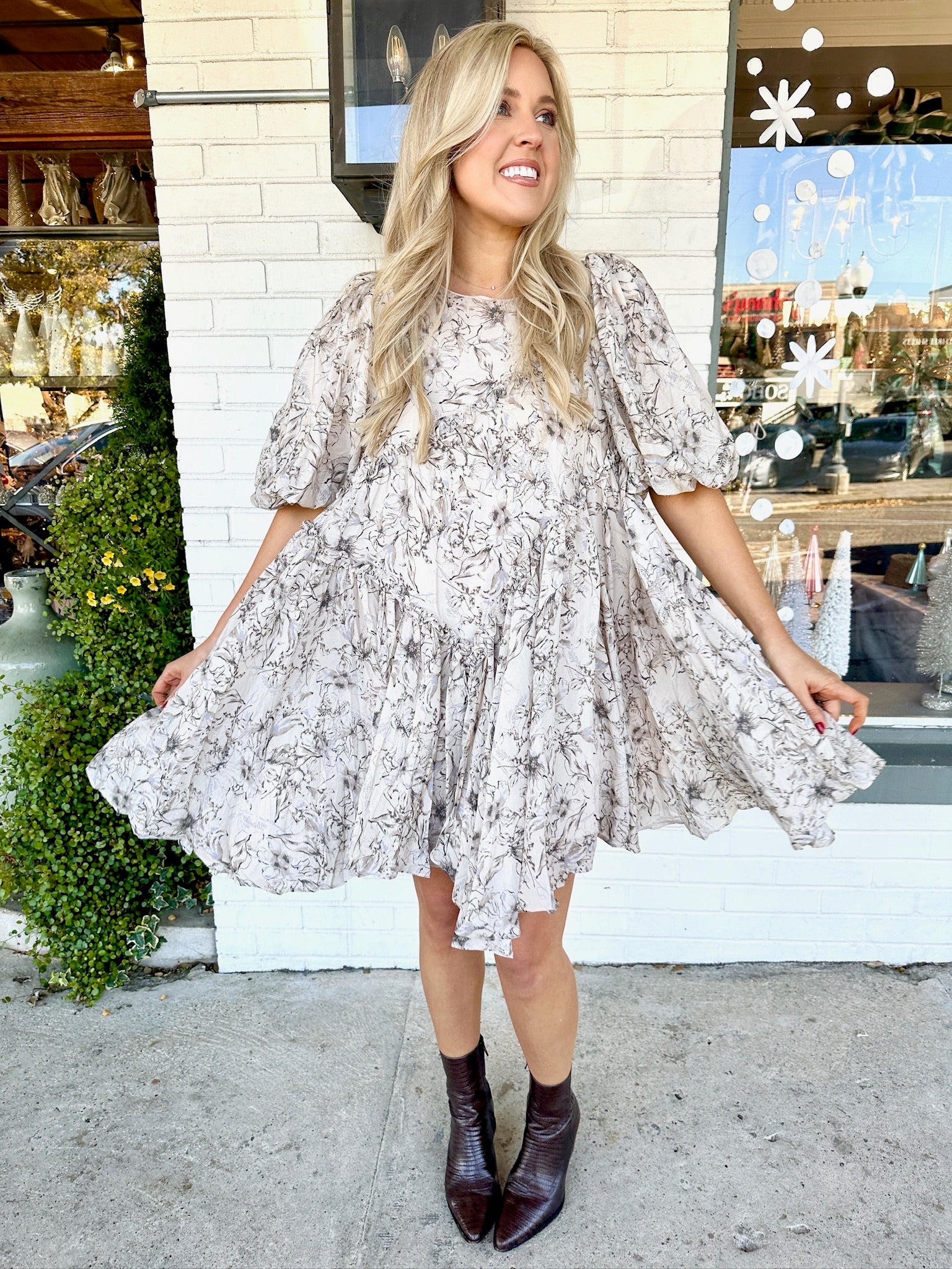 Floral Asymmetrical Dress