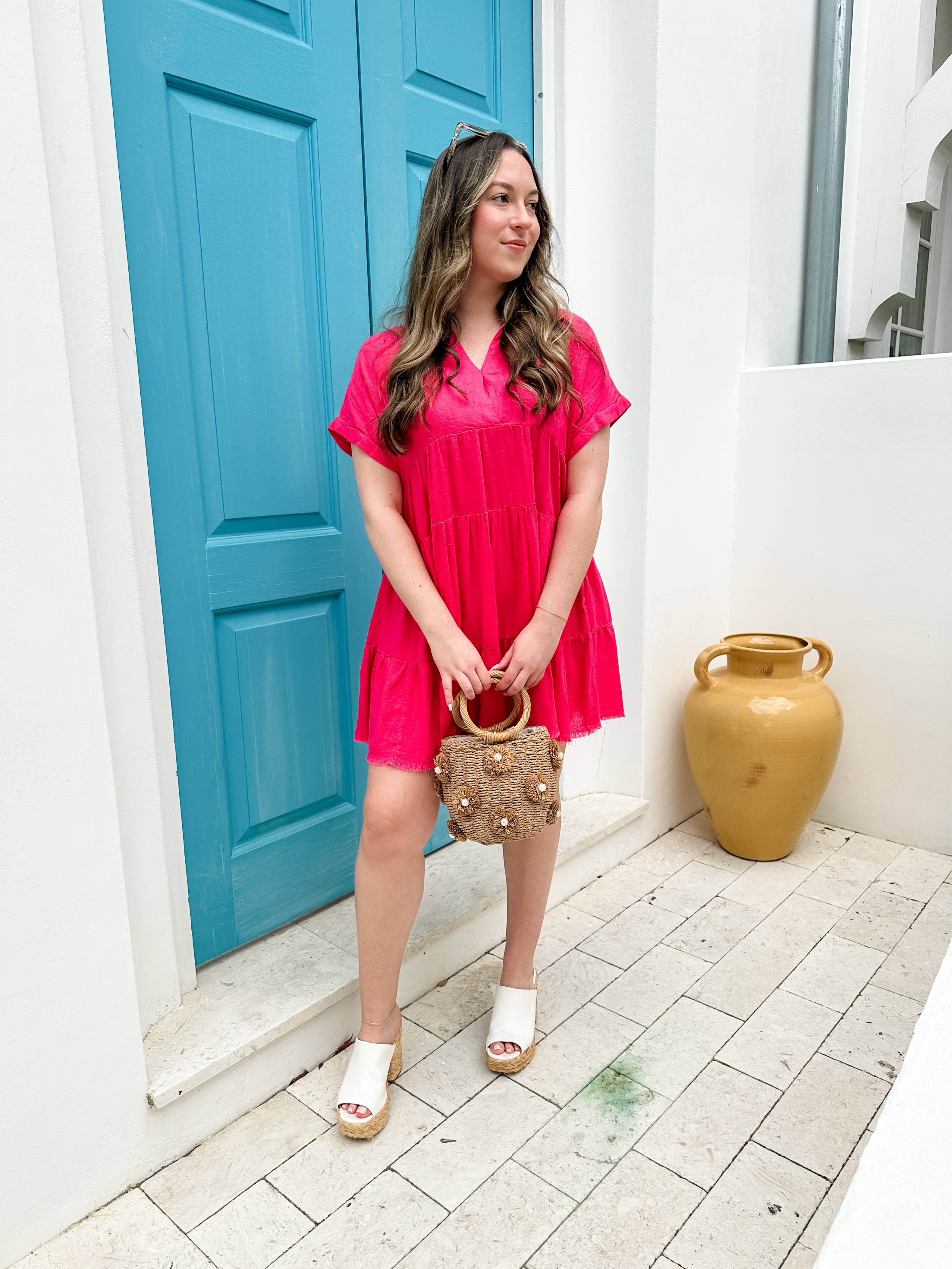 Linen Tiered Dress