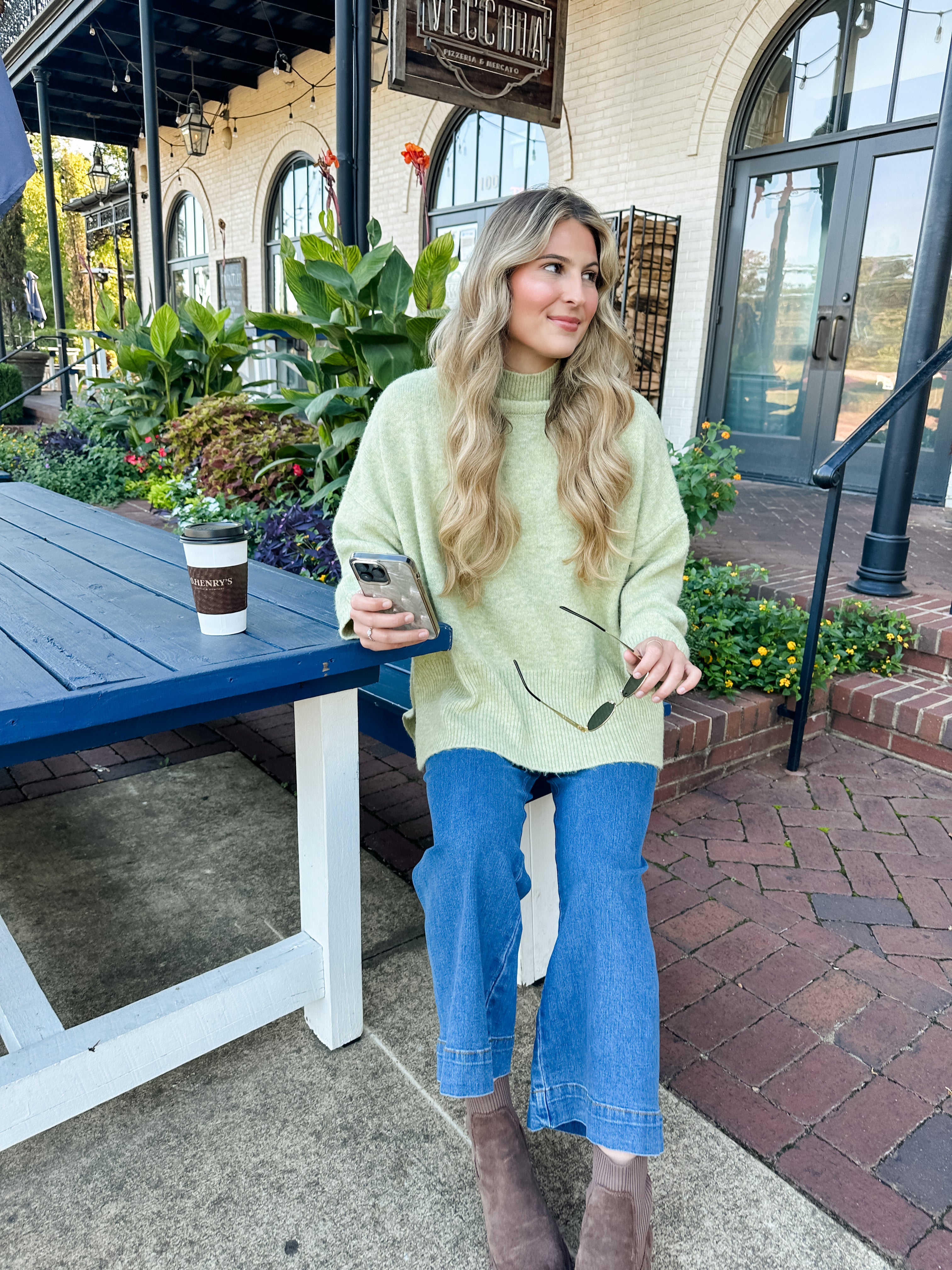 Heathered Turtleneck Sweater