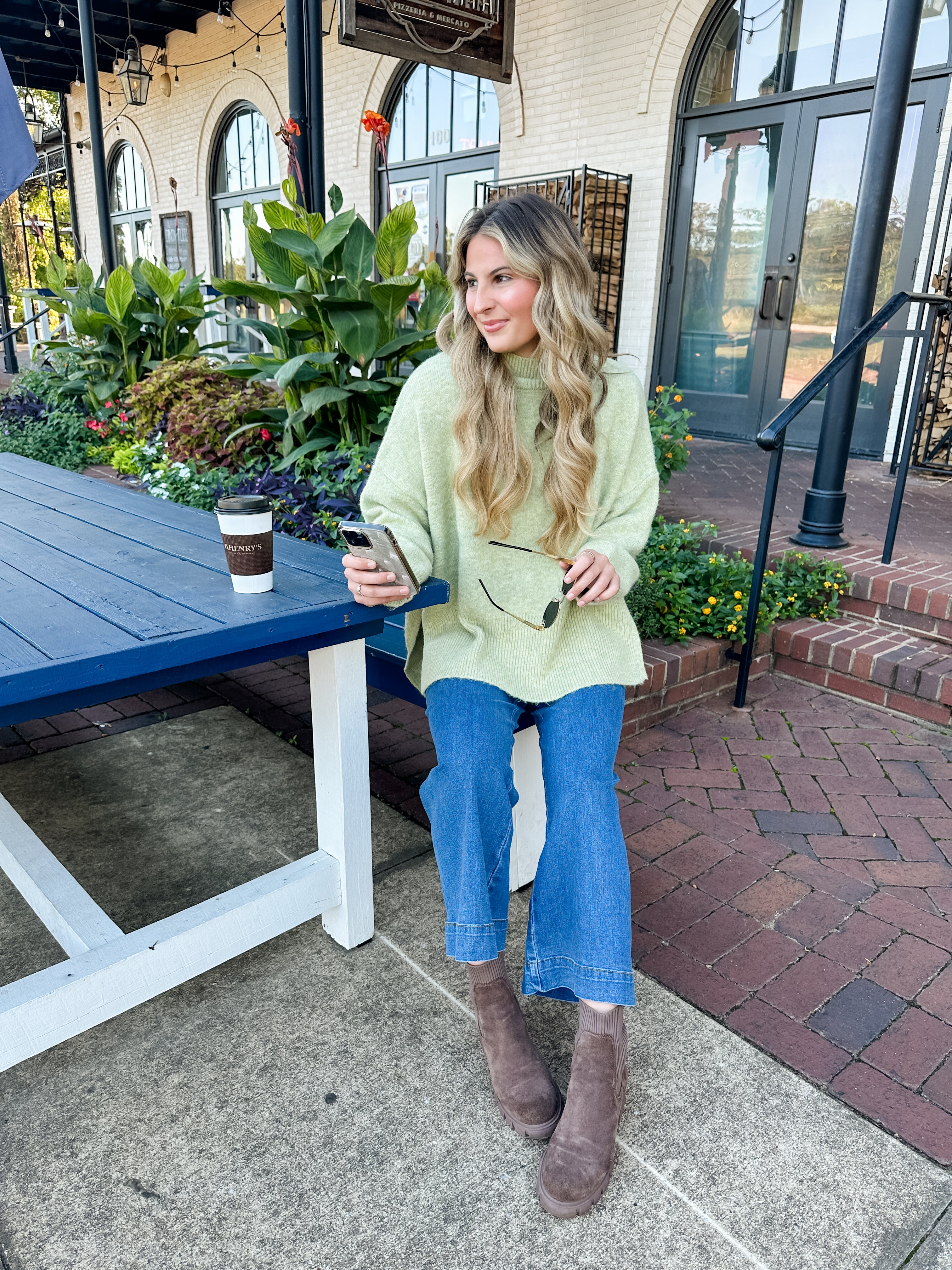 Heathered Turtleneck Sweater