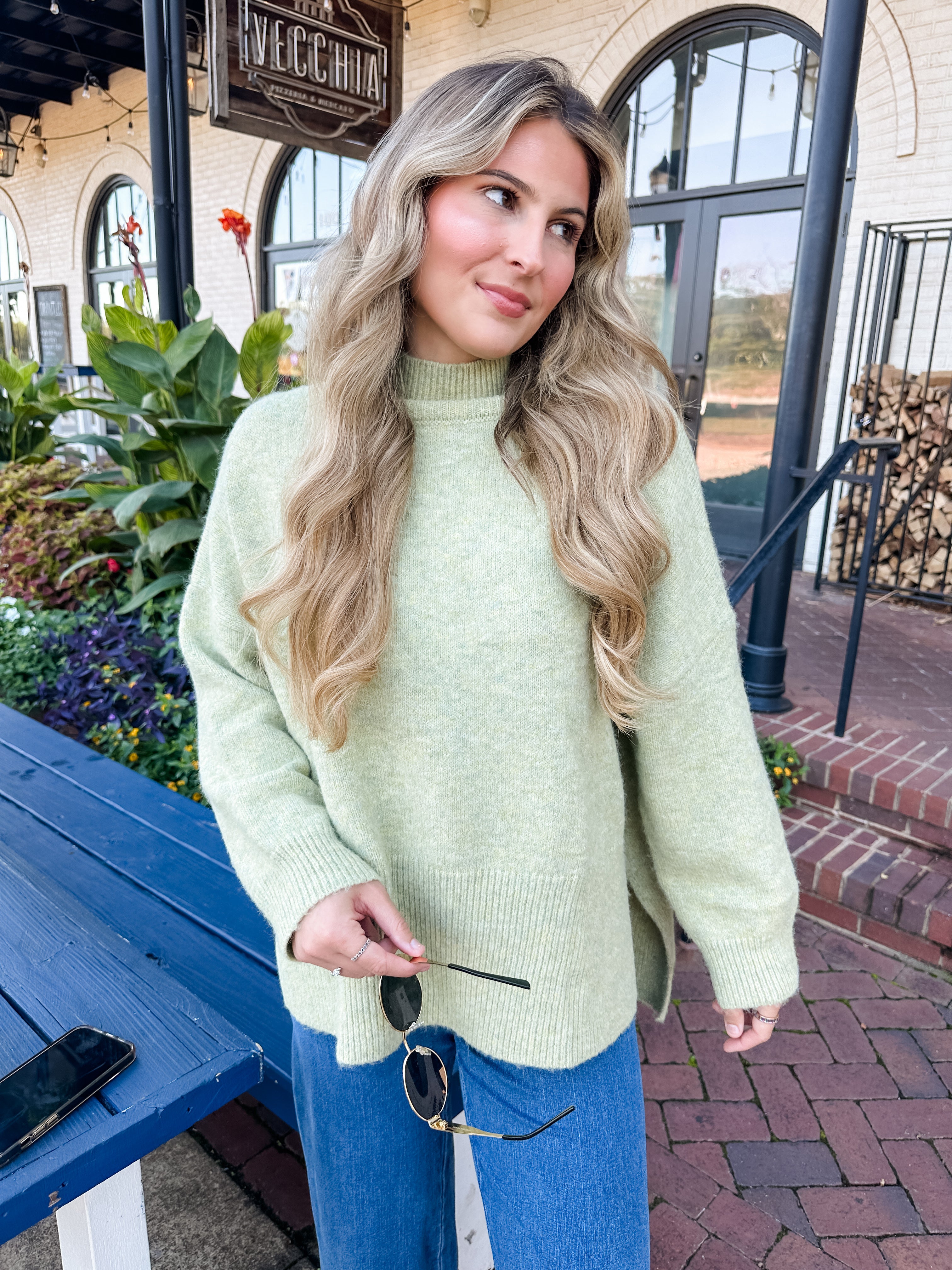 Heathered Turtleneck Sweater