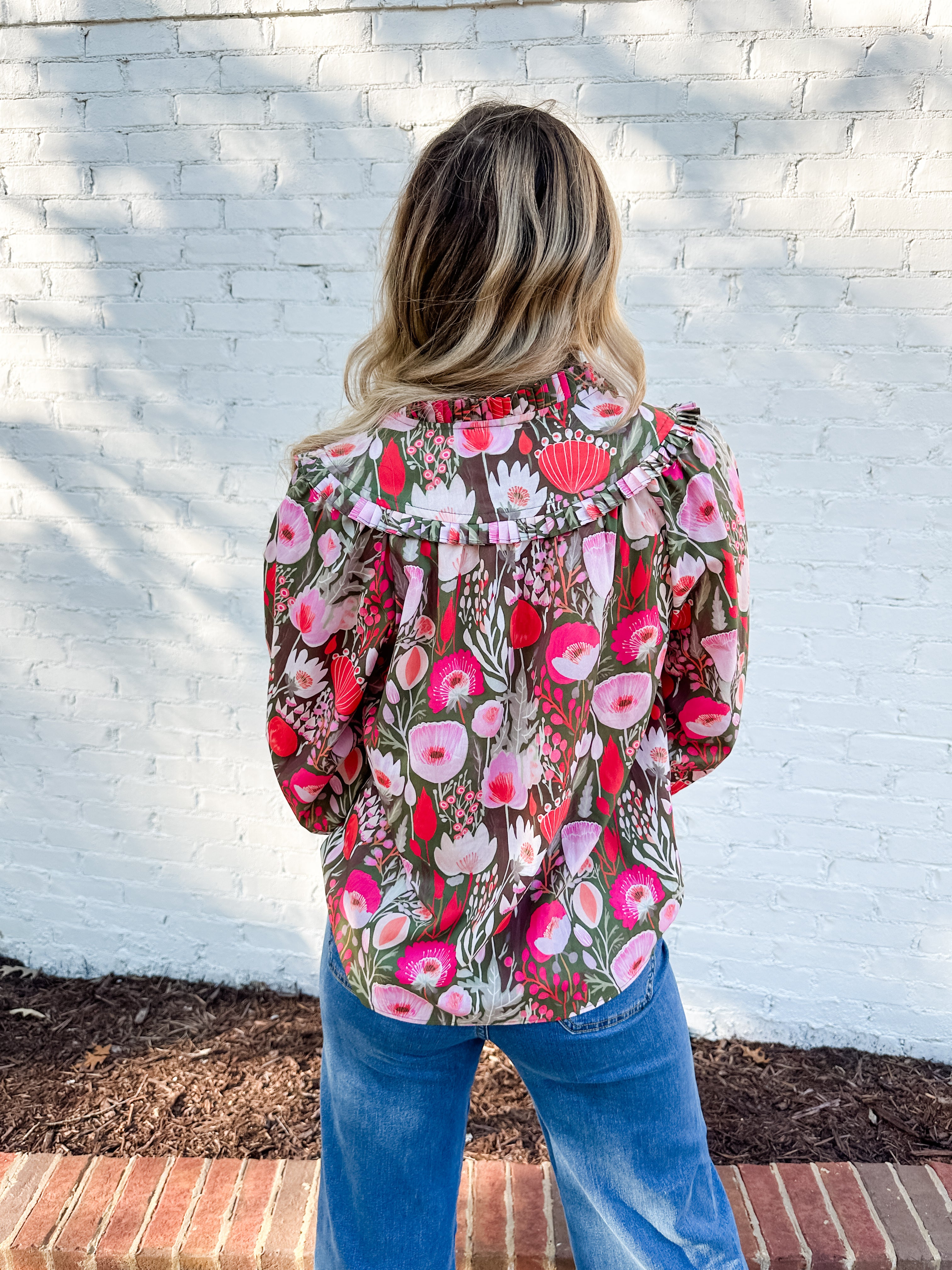 Pink Mod Floral Top