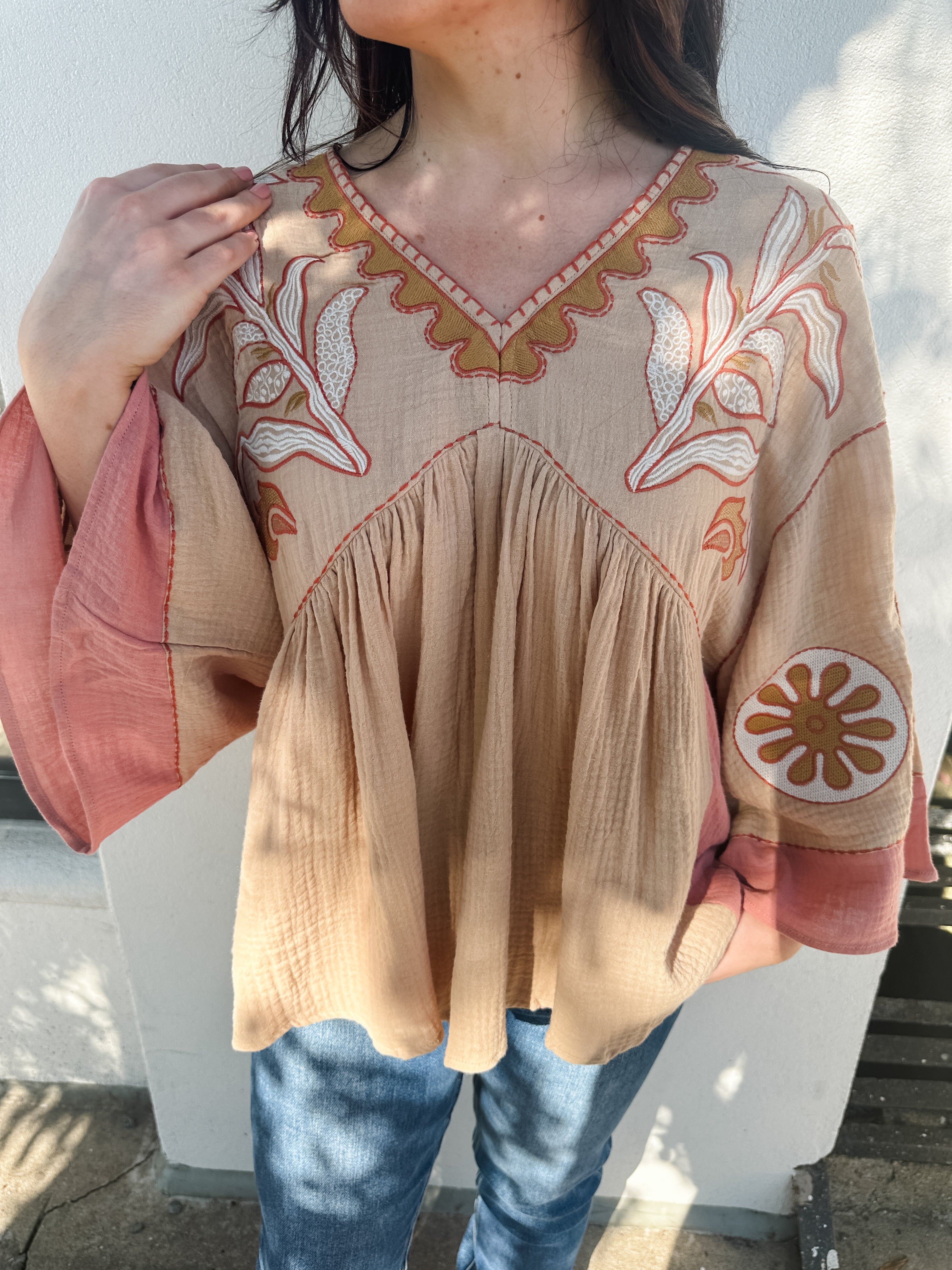 Floral Embroidered Top