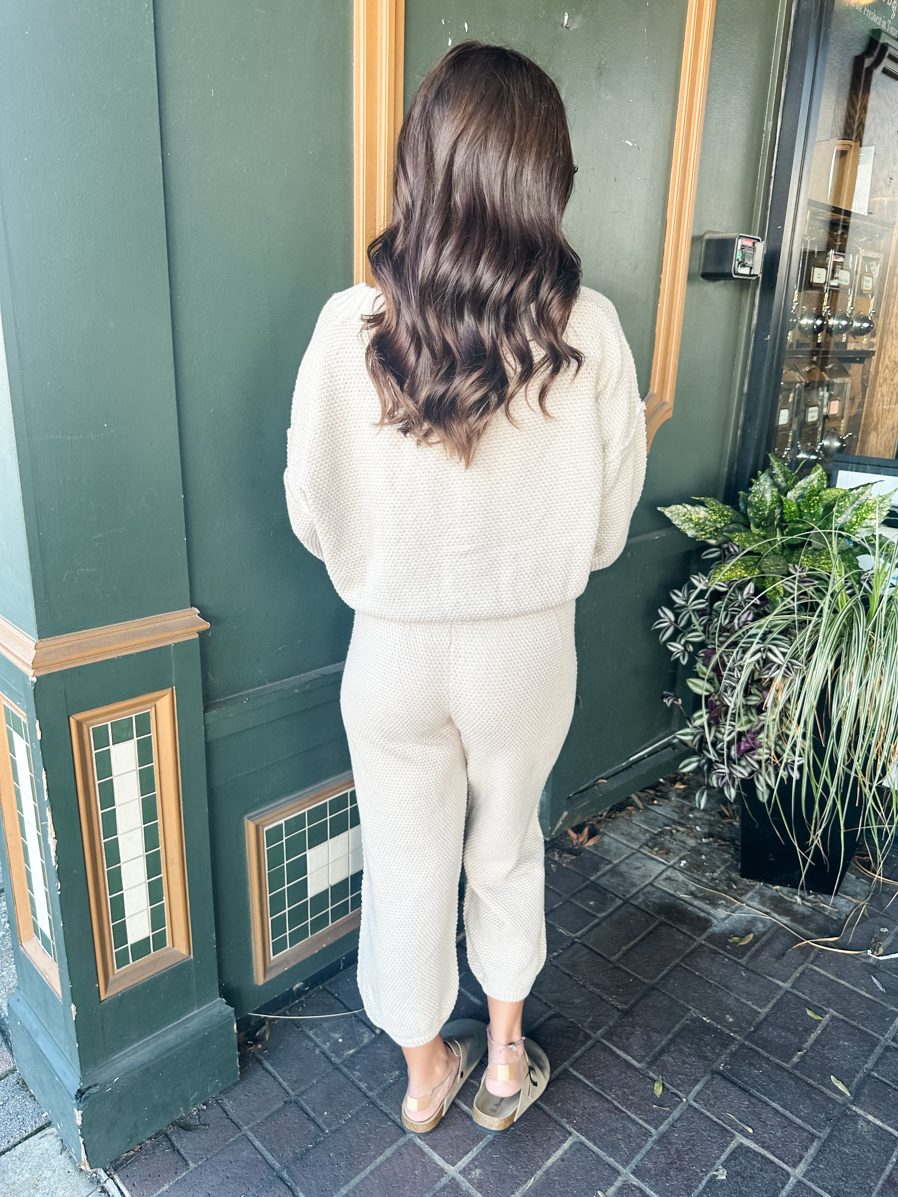 Waffle Knit Sweater Pant