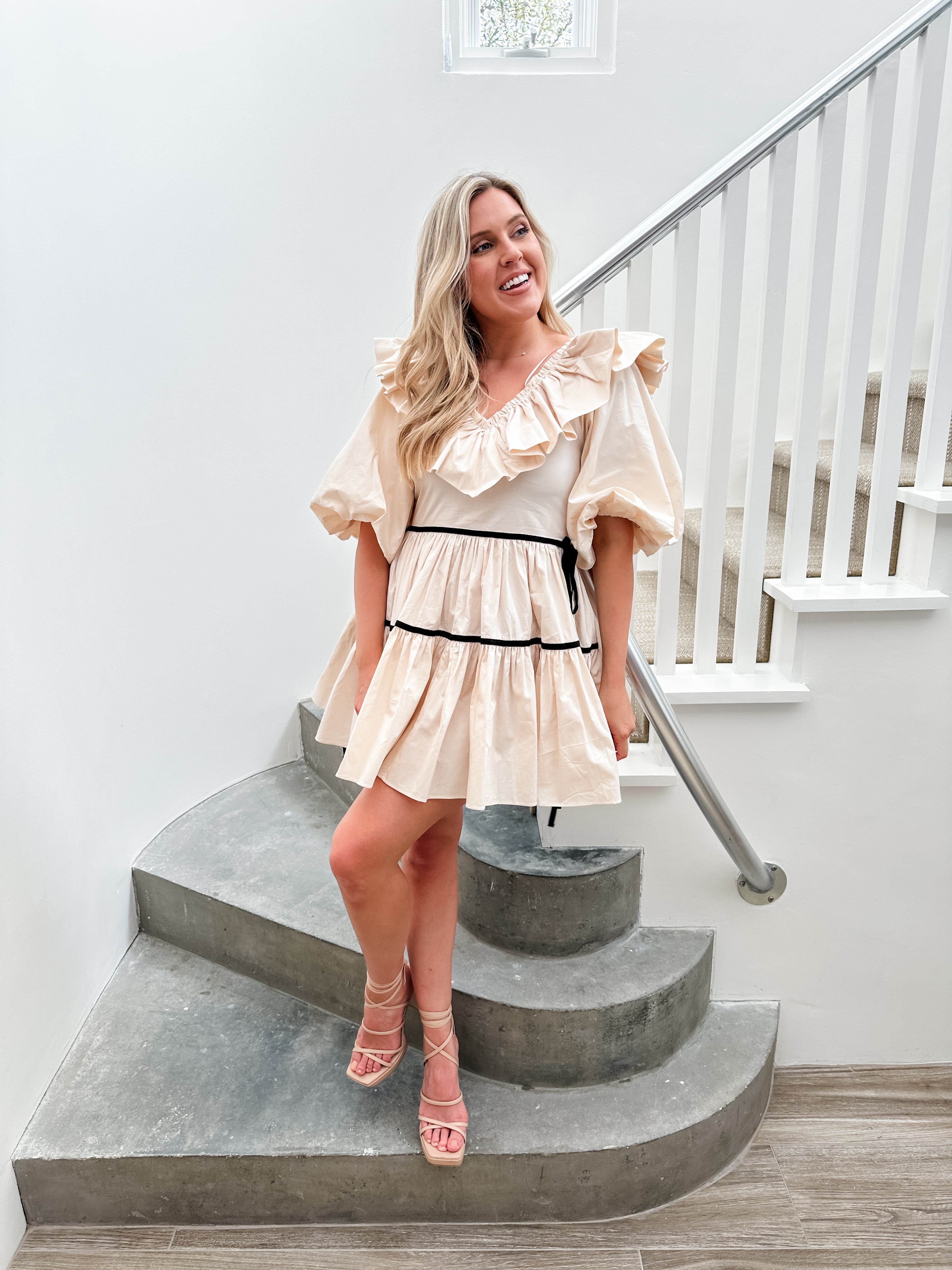 Double Ruffle Tie Dress