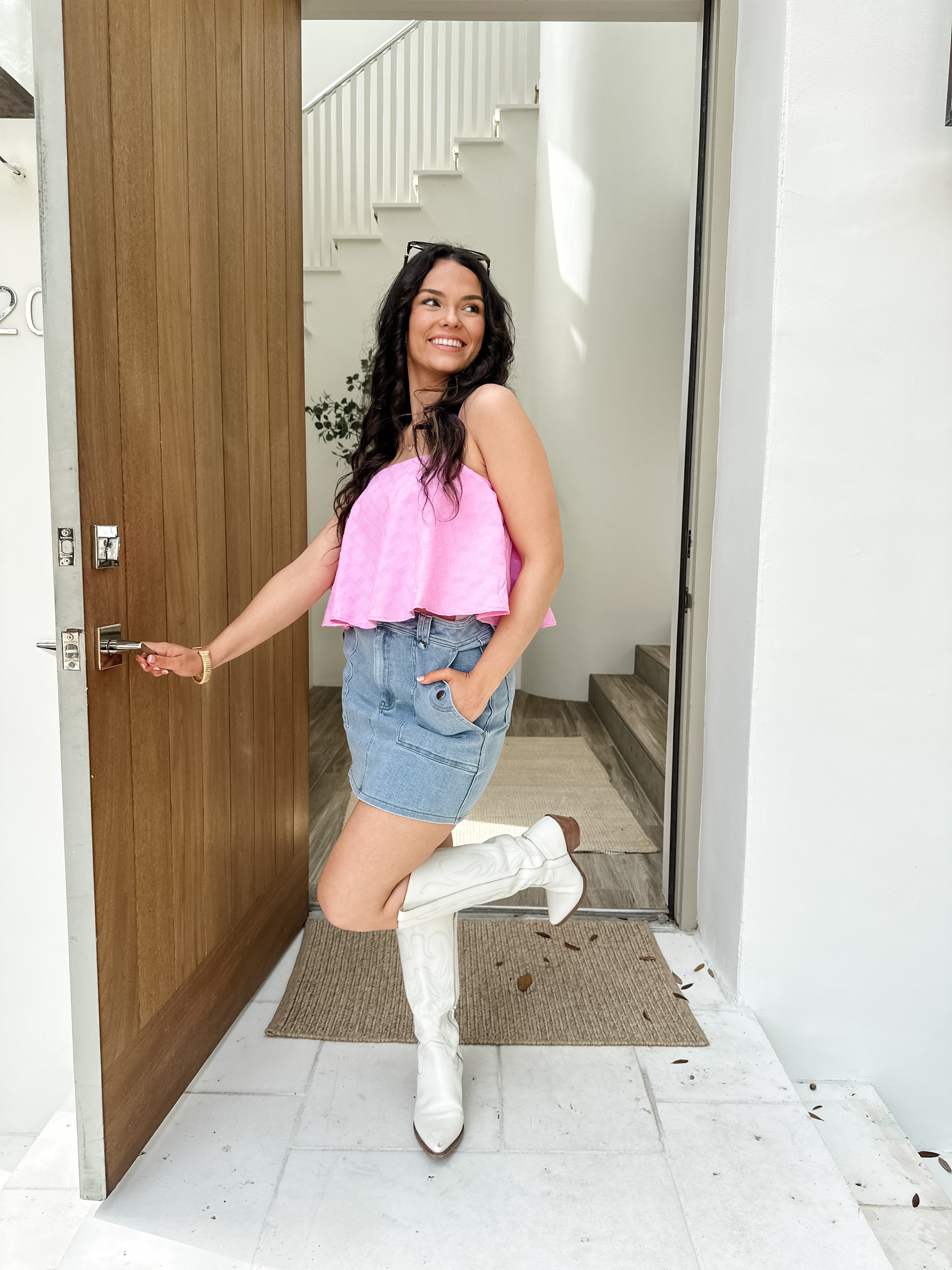 Stretchy Denim Skirt